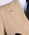VIVATI Champagne Noir Double-Breasted Peak Lapel Tuxedo Set