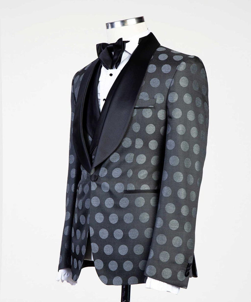 VIVATI Eclipse Shawl Lapel Tuxedo Jacket &amp; Waistcoat Set
