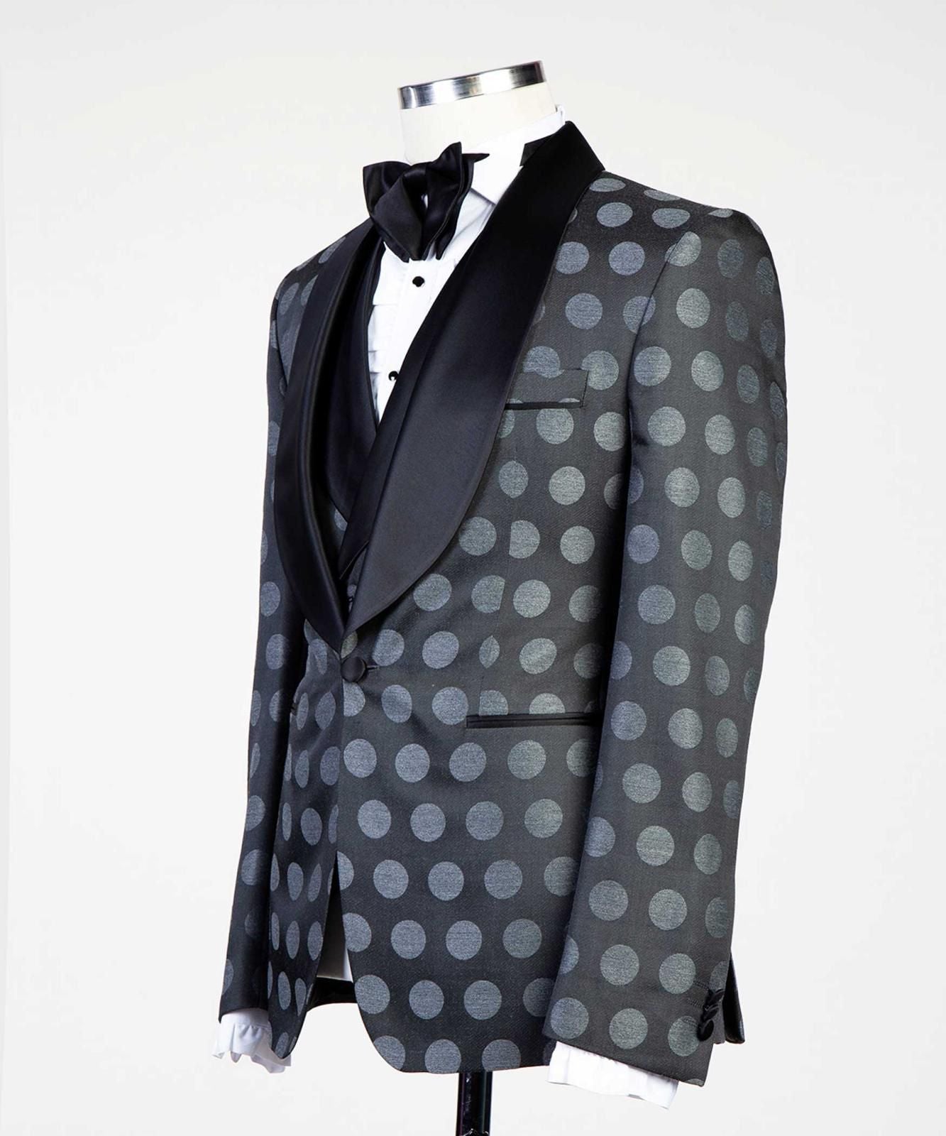 VIVATI Eclipse Shawl Lapel Tuxedo Jacket &amp; Waistcoat Set