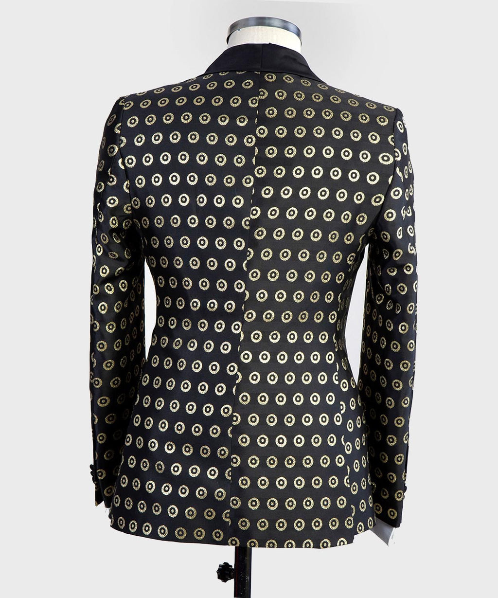 VIVATI Imperial Noir Shawl Lapel Tuxedo Jacket &amp; Waistcoat Set