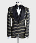 VIVATI Imperial Noir Shawl Lapel Tuxedo Jacket &amp; Waistcoat Set