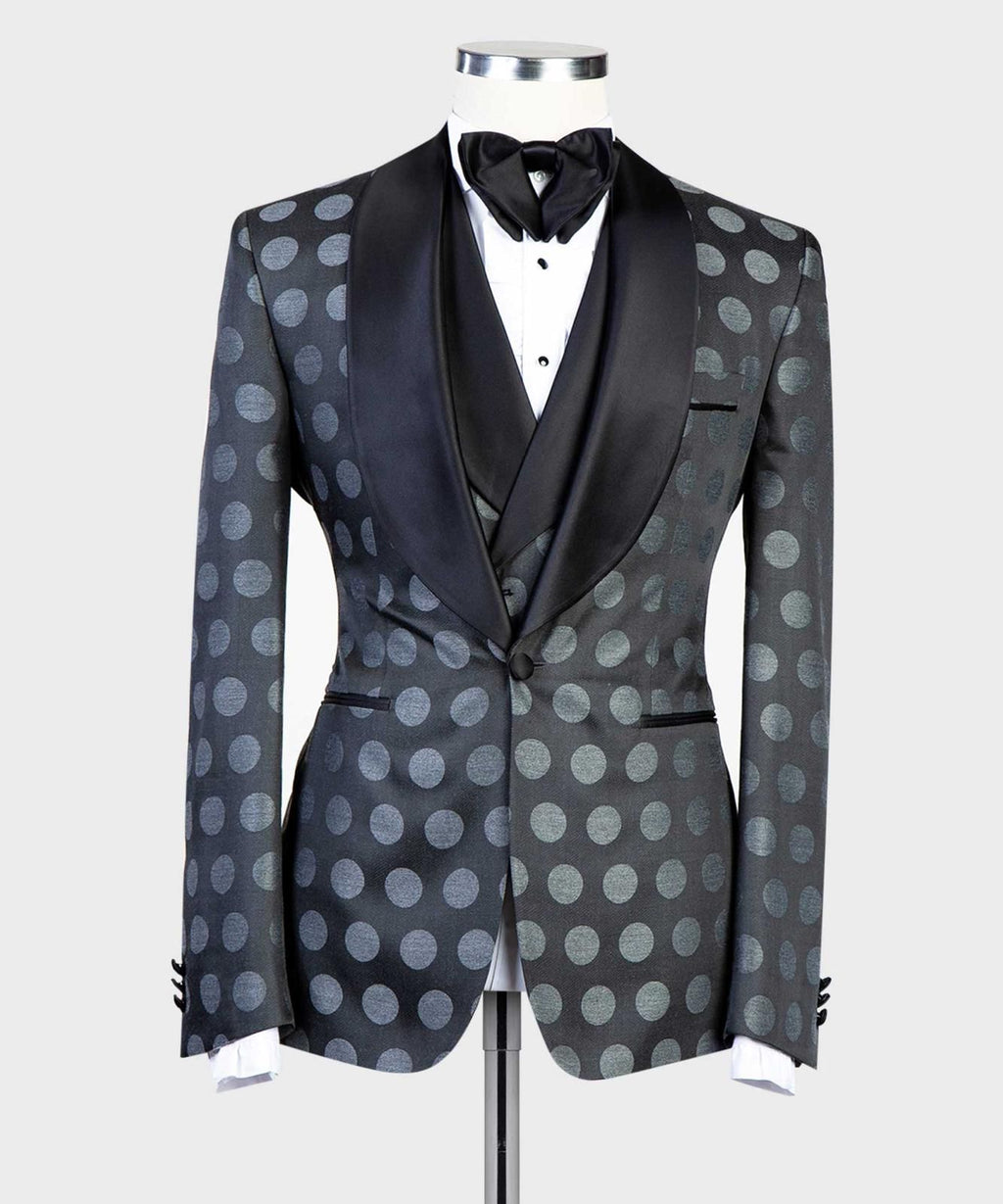 VIVATI Eclipse Shawl Lapel Tuxedo Jacket &amp; Waistcoat Set