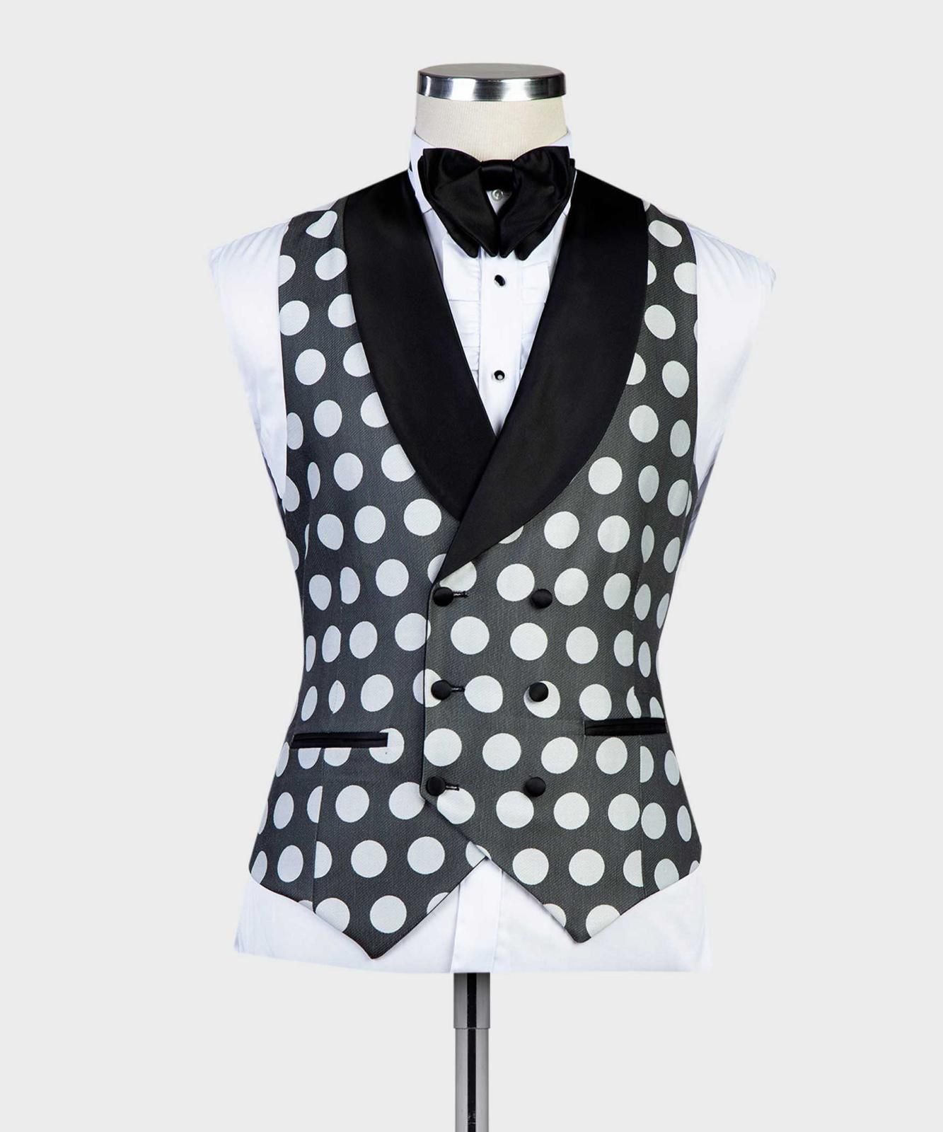 VIVATI Platinum Eclipse Three-Piece Shawl Lapel Tuxedo Set