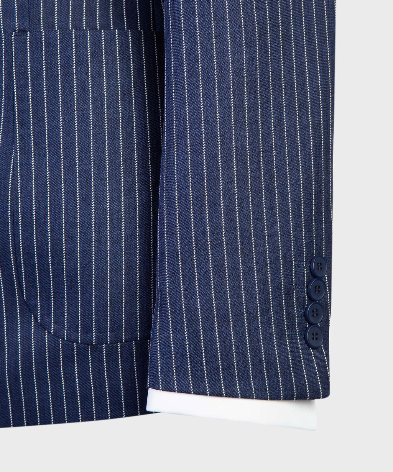 VIVATI Midnight Regent Double-Breasted Pinstripe Suit