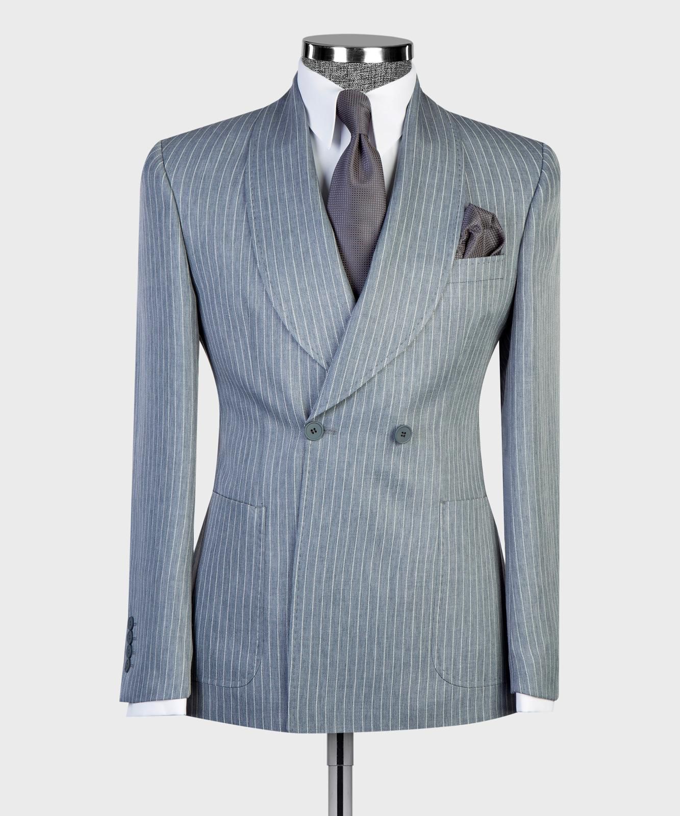 VIVATI Sterling Regent Double-Breasted Pinstripe Suit