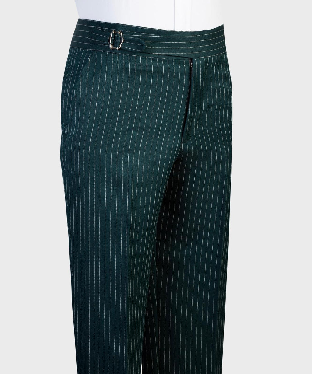 VIVATI Emerald Regent Double-Breasted Pinstripe Suit