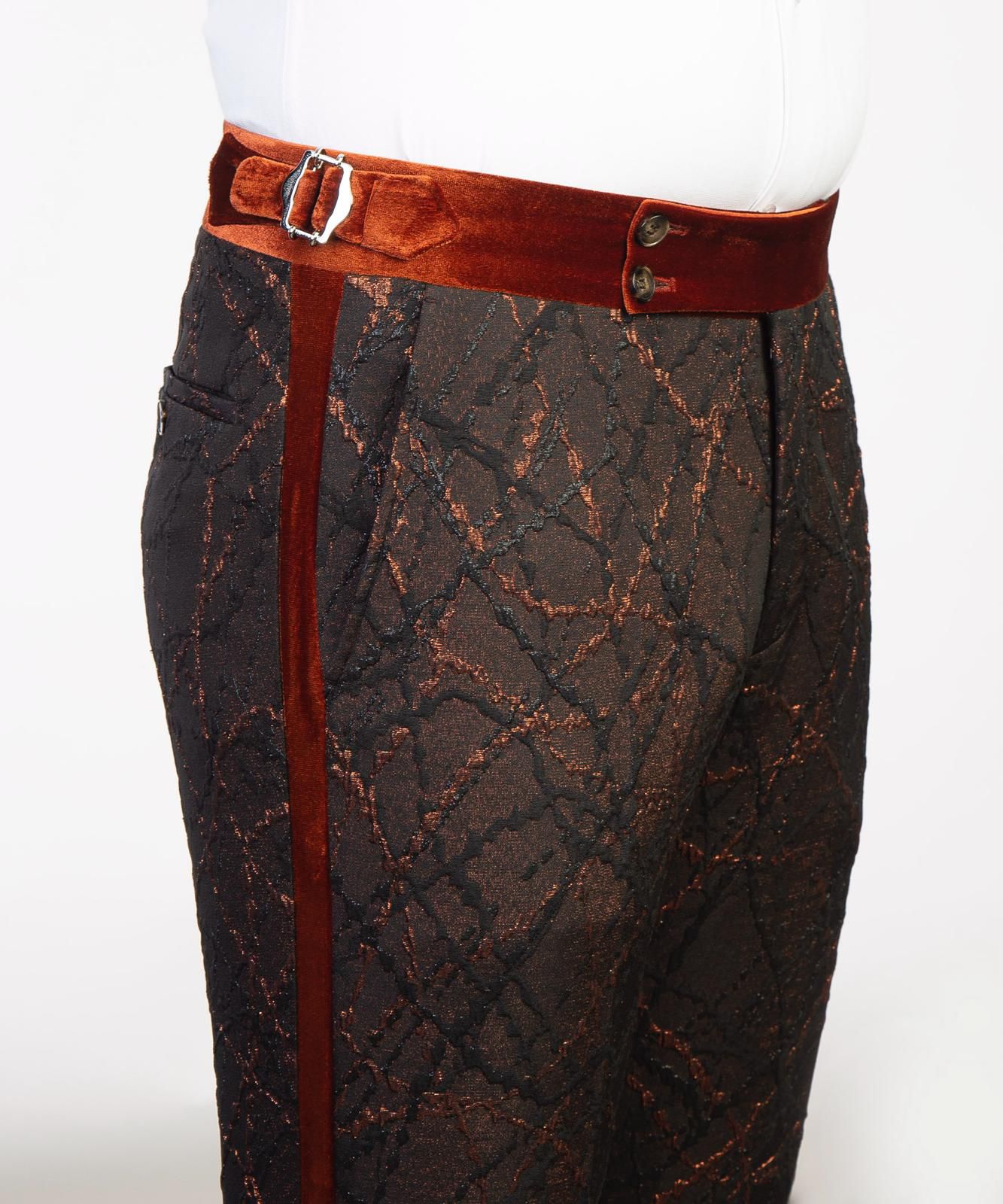 VIVATI Copper Noir Velvet Shawl Tuxedo