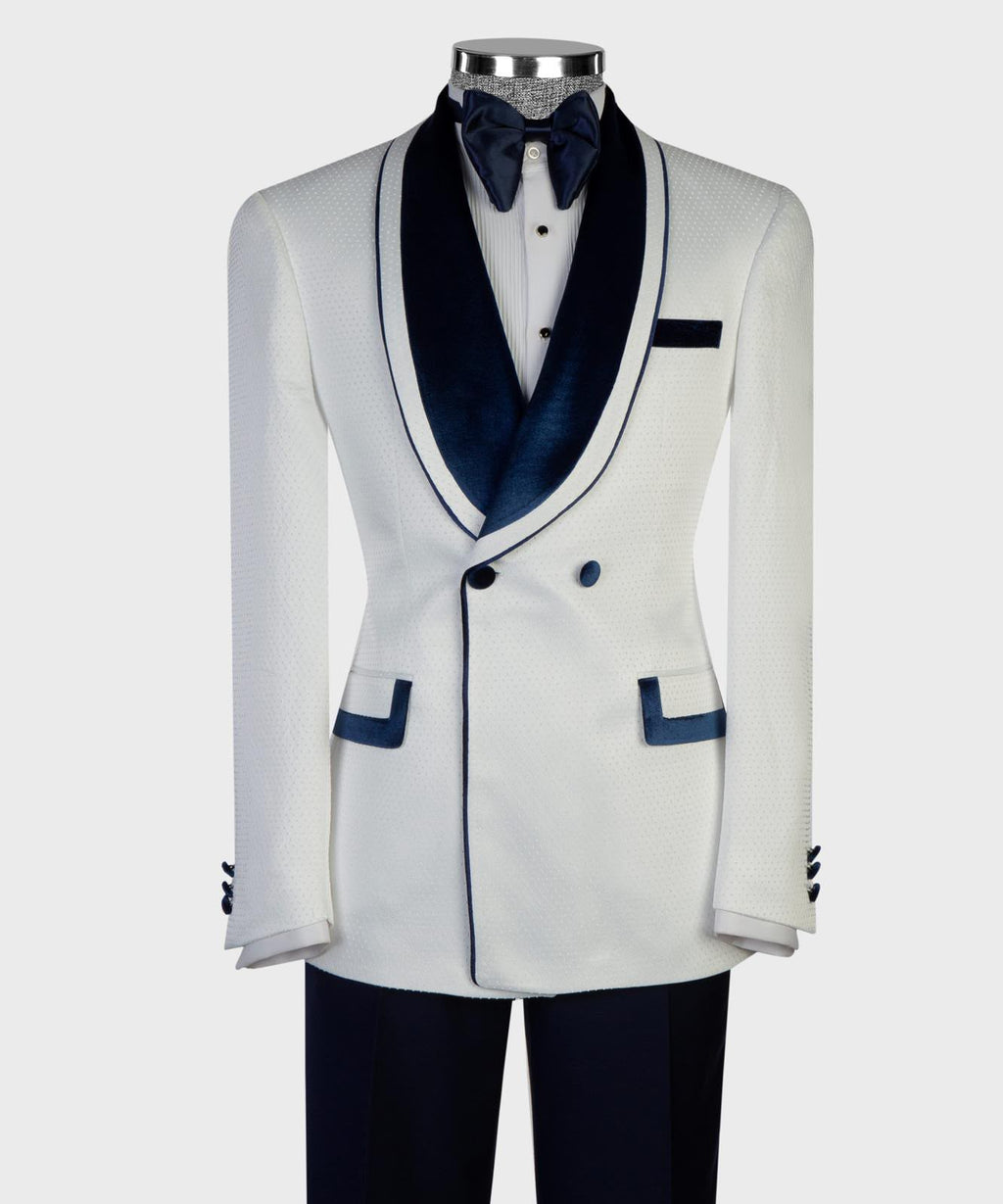 Arctic Ivory Double-Breasted Tuxedo