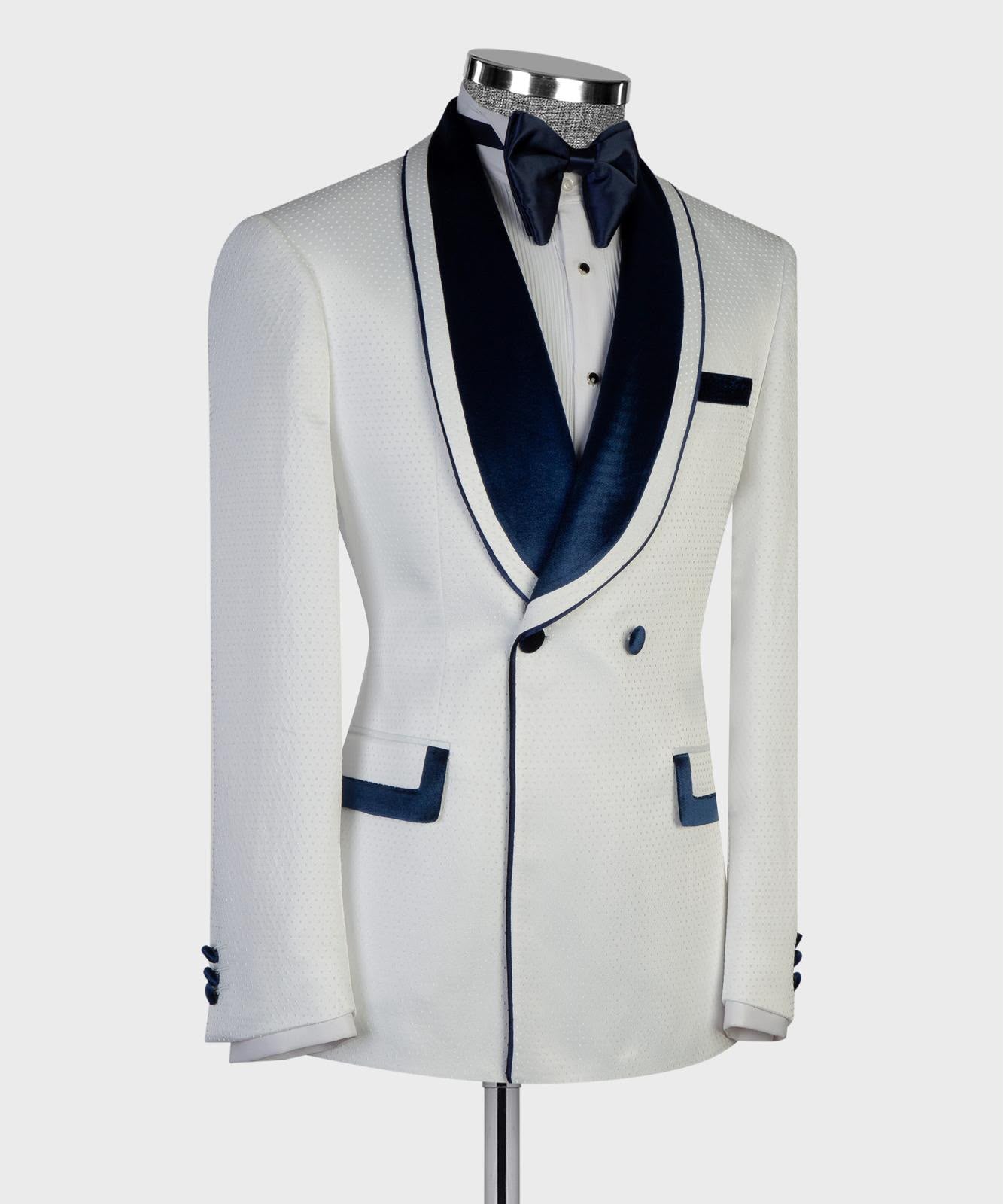 Arctic Ivory Double-Breasted Tuxedo