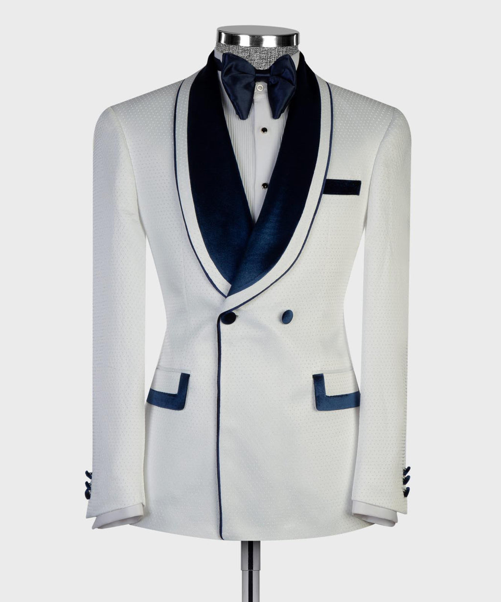 Arctic Ivory Double-Breasted Tuxedo