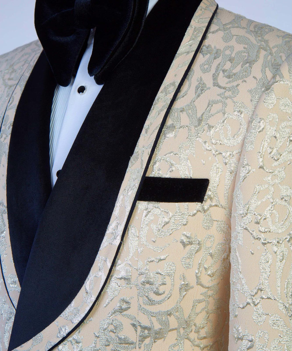 Imperial Ivory Brocade Shawl Tuxedo