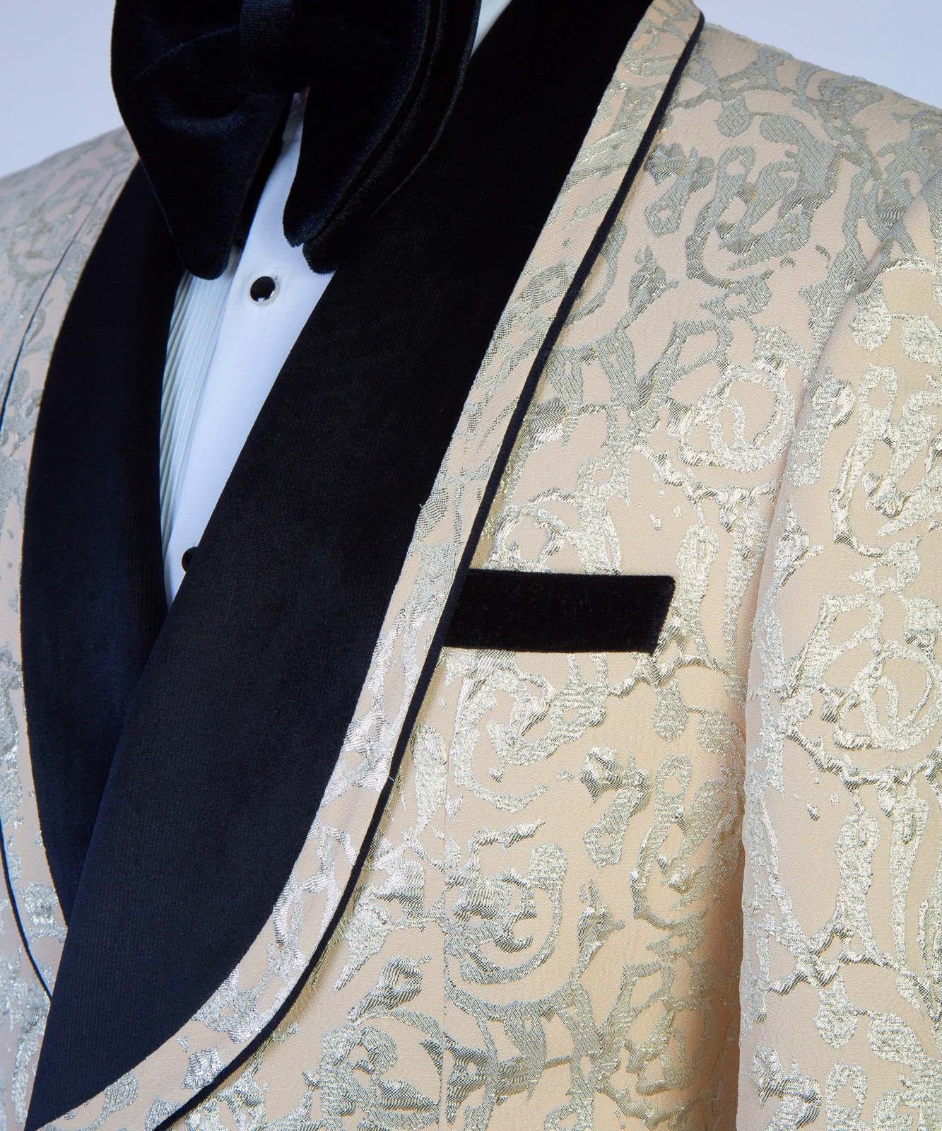 Imperial Ivory Brocade Shawl Tuxedo
