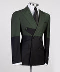 VIVATI Emerald Noir Double-Breasted Tuxedo Set