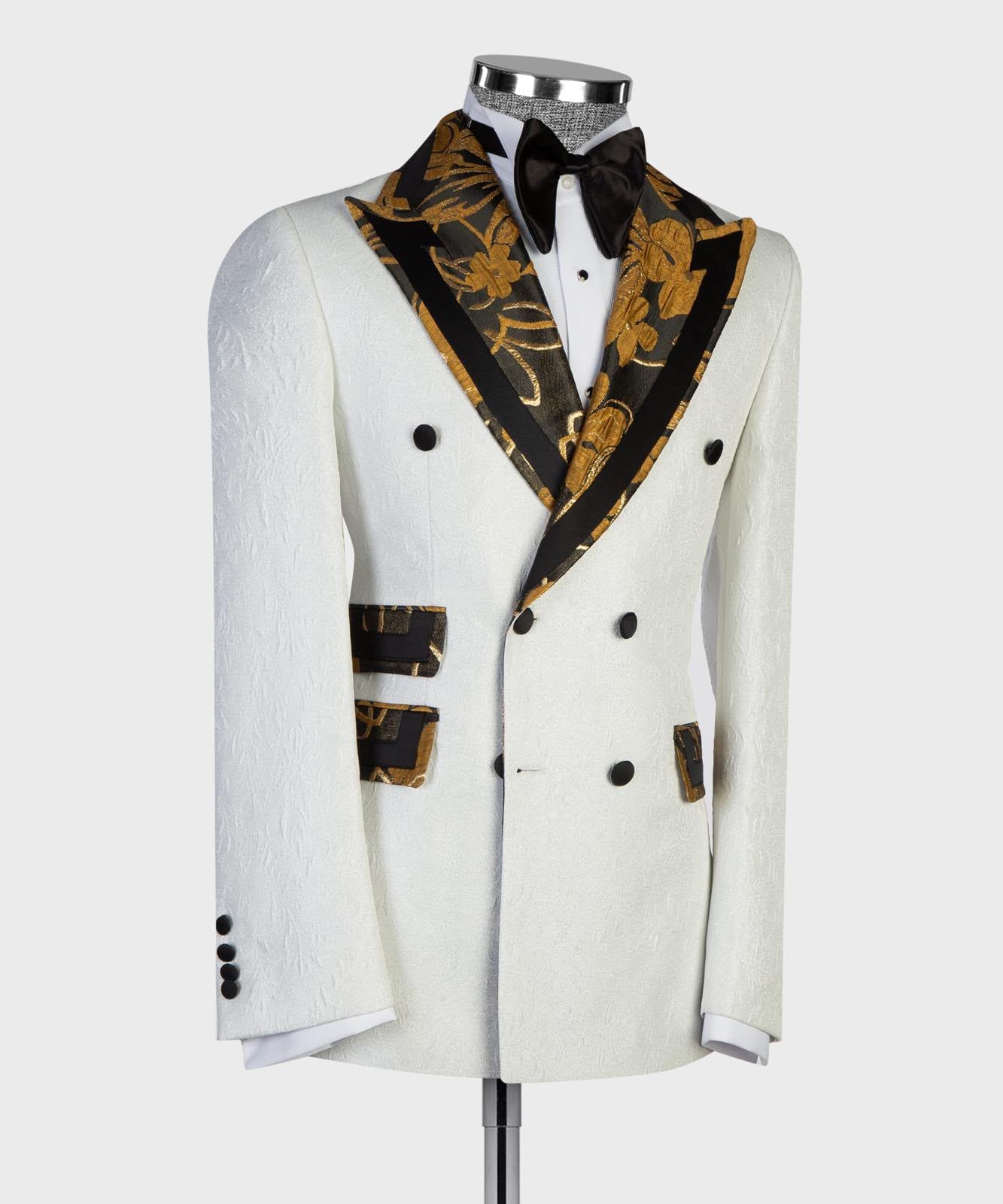 Ivory Gold Royale Brocade Tuxedo