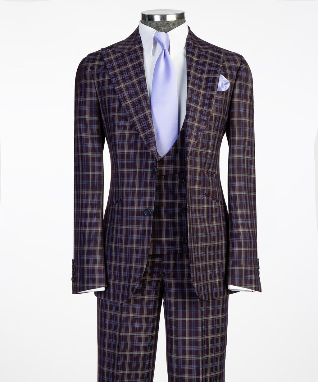 VIVATI Royal Plaid 3-Piece Suit