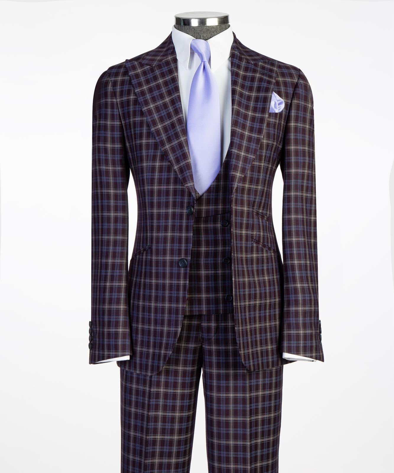 VIVATI Royal Plaid 3-Piece Suit