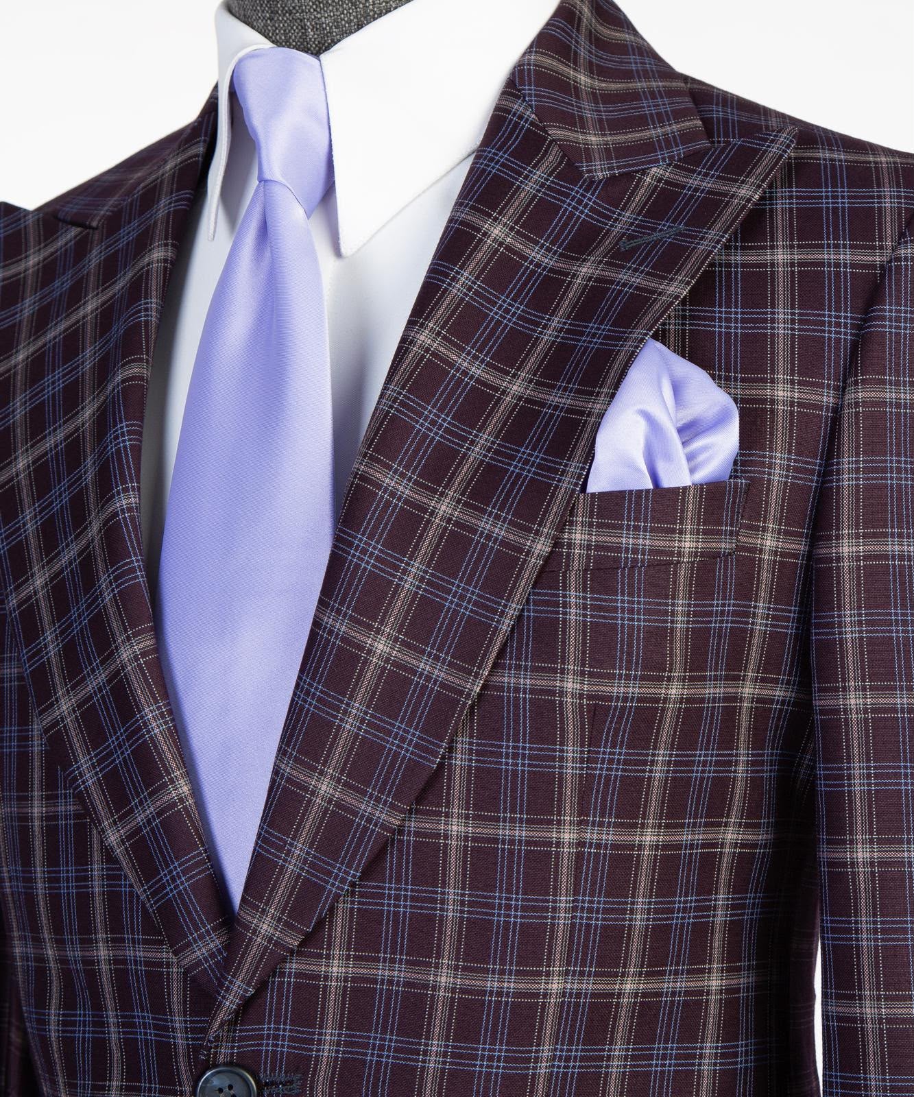 VIVATI Royal Plaid 3-Piece Suit