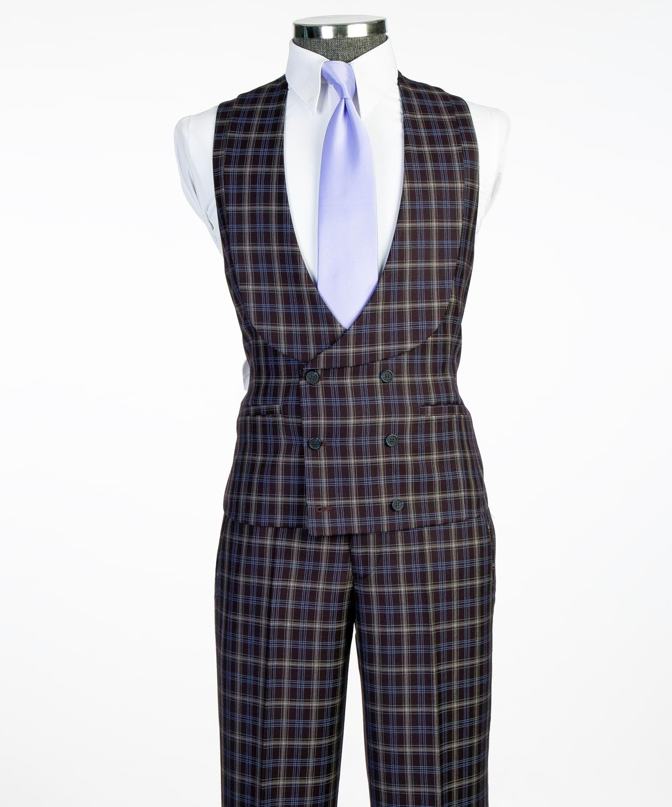 VIVATI Royal Plaid 3-Piece Suit