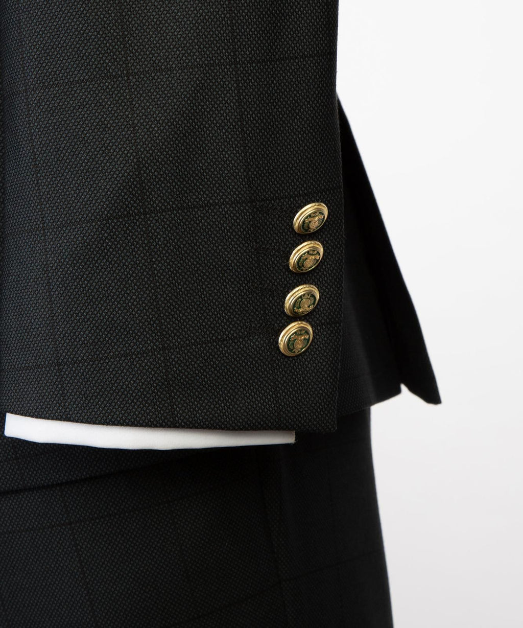 Men’s Luxury Double-Breasted Checkered Suit – Blazer & Trousers with Matching Tie