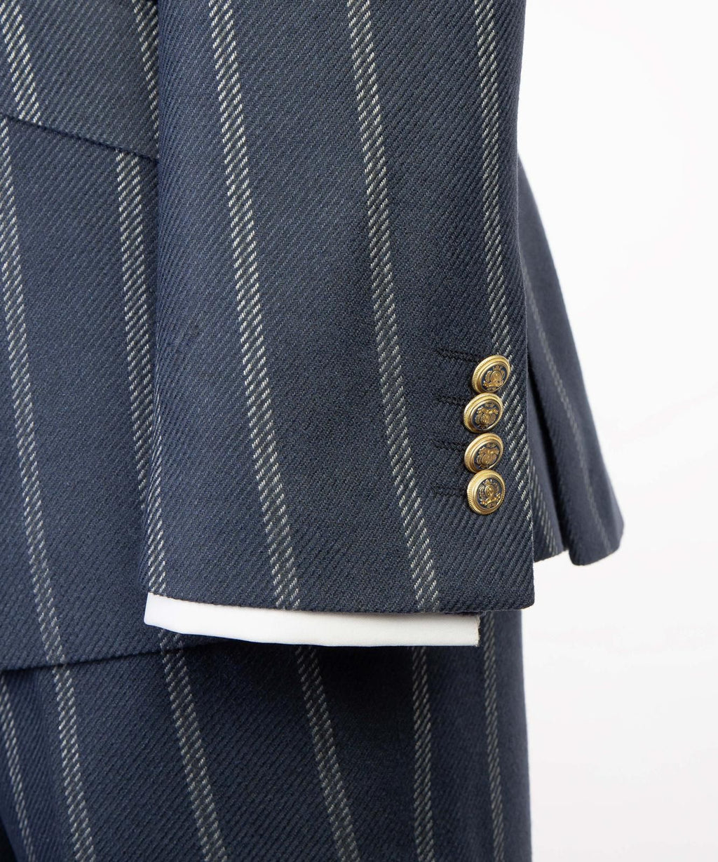 Men’s Luxury Double-Breasted Checkered Suit – Blazer & Trousers with Matching Tie