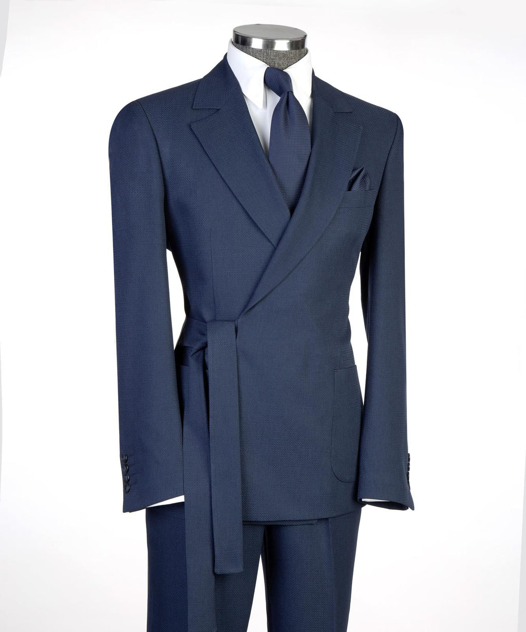 Men’s Luxury Double-Breasted Wrap Suit Set – Tailored Blazer & Trousers