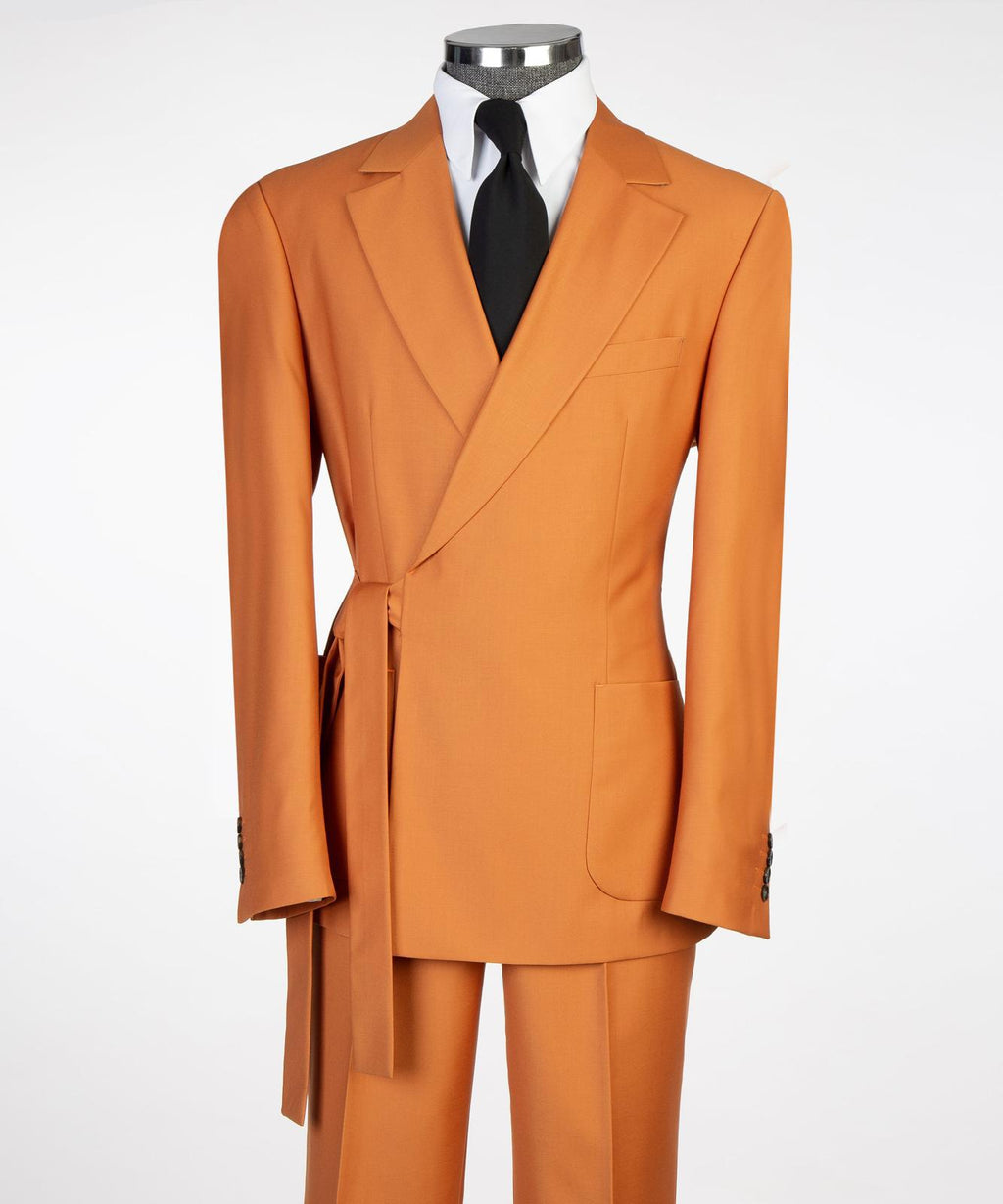 Men’s Luxury Double-Breasted Wrap Suit Set – Tailored Blazer & Trousers