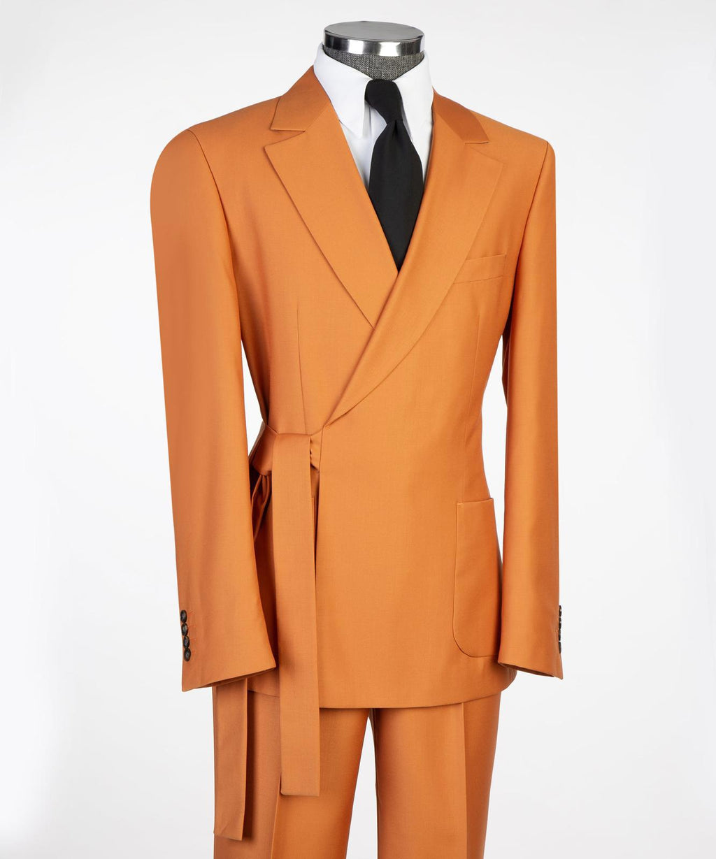 Men’s Luxury Double-Breasted Wrap Suit Set – Tailored Blazer & Trousers