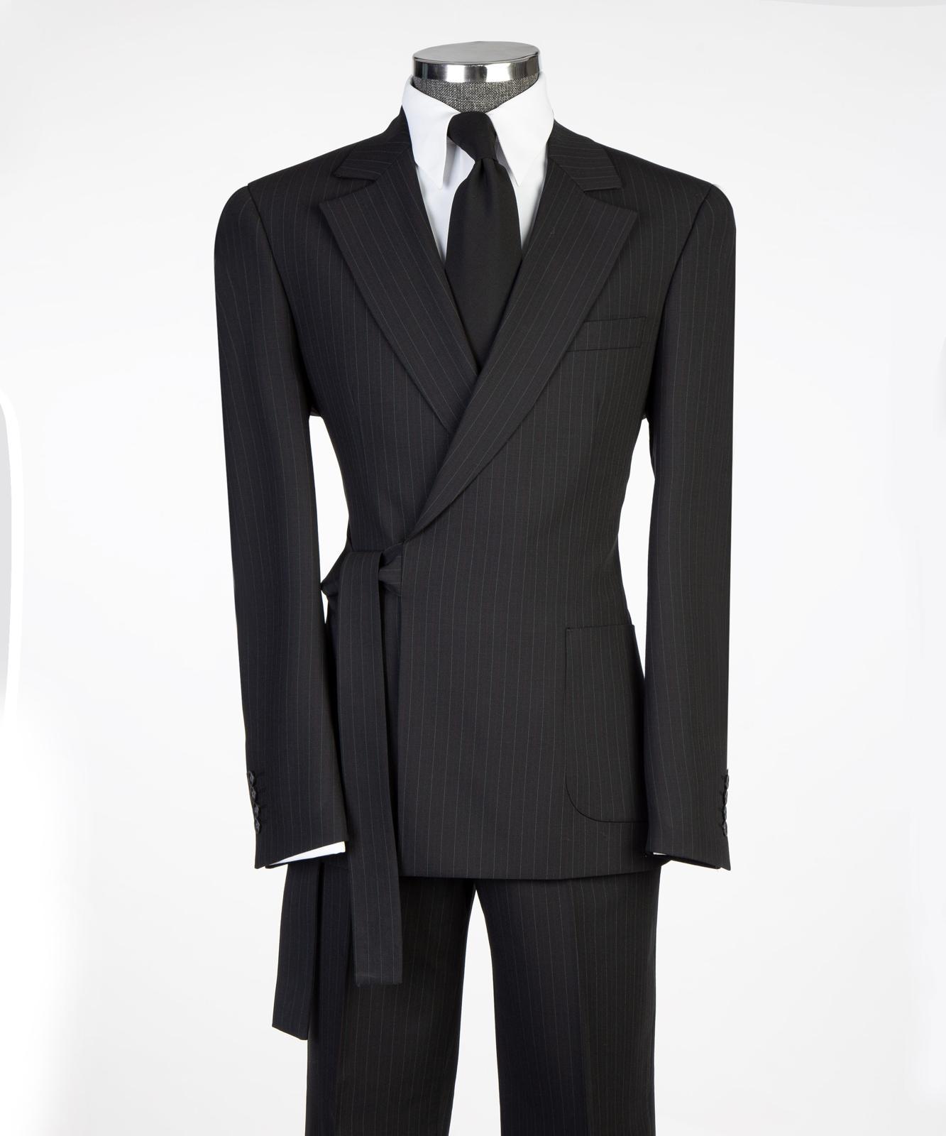 Men’s Luxury Double-Breasted Wrap Suit Set – Tailored Blazer & Trousers