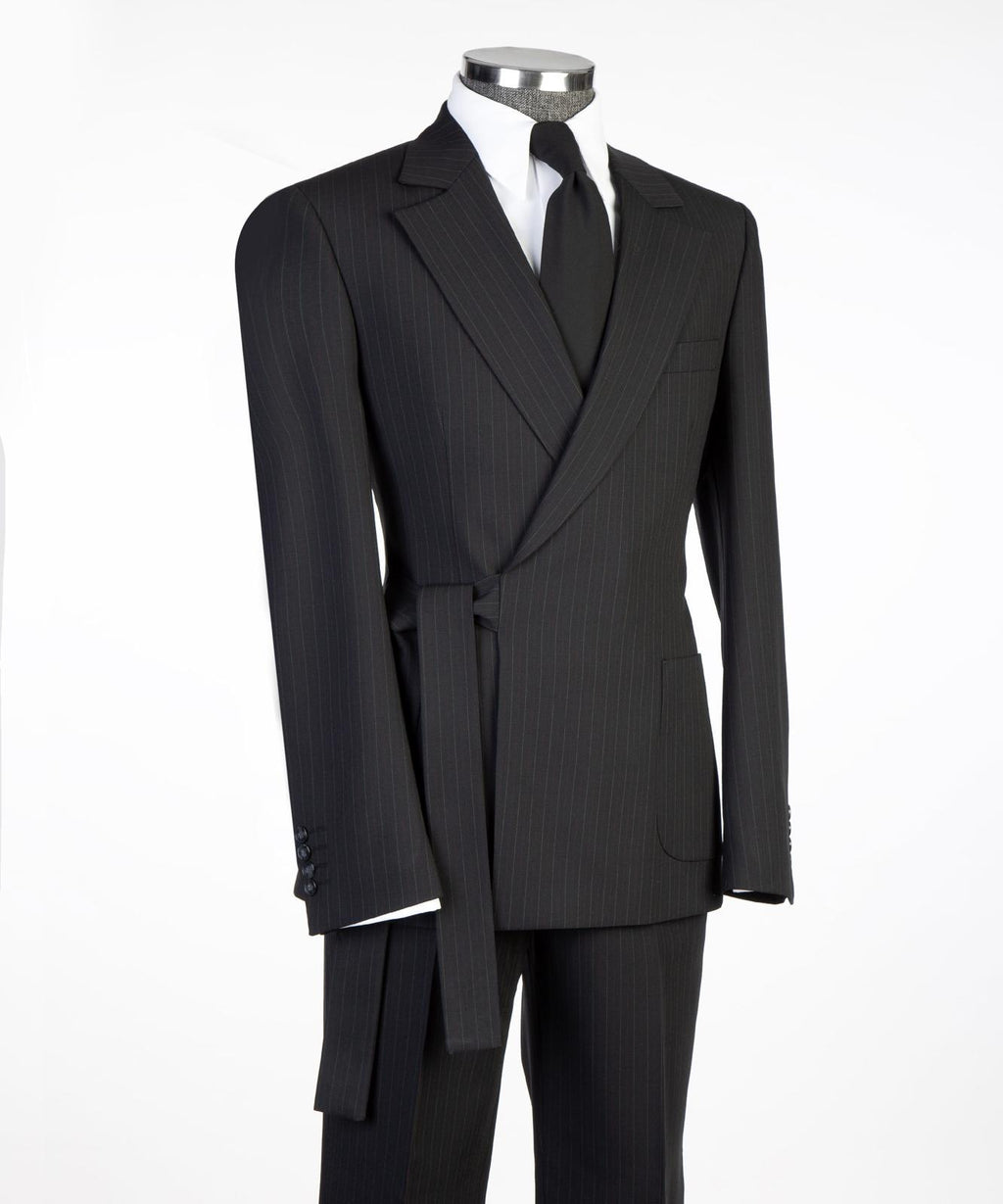 Men’s Luxury Double-Breasted Wrap Suit Set – Tailored Blazer & Trousers
