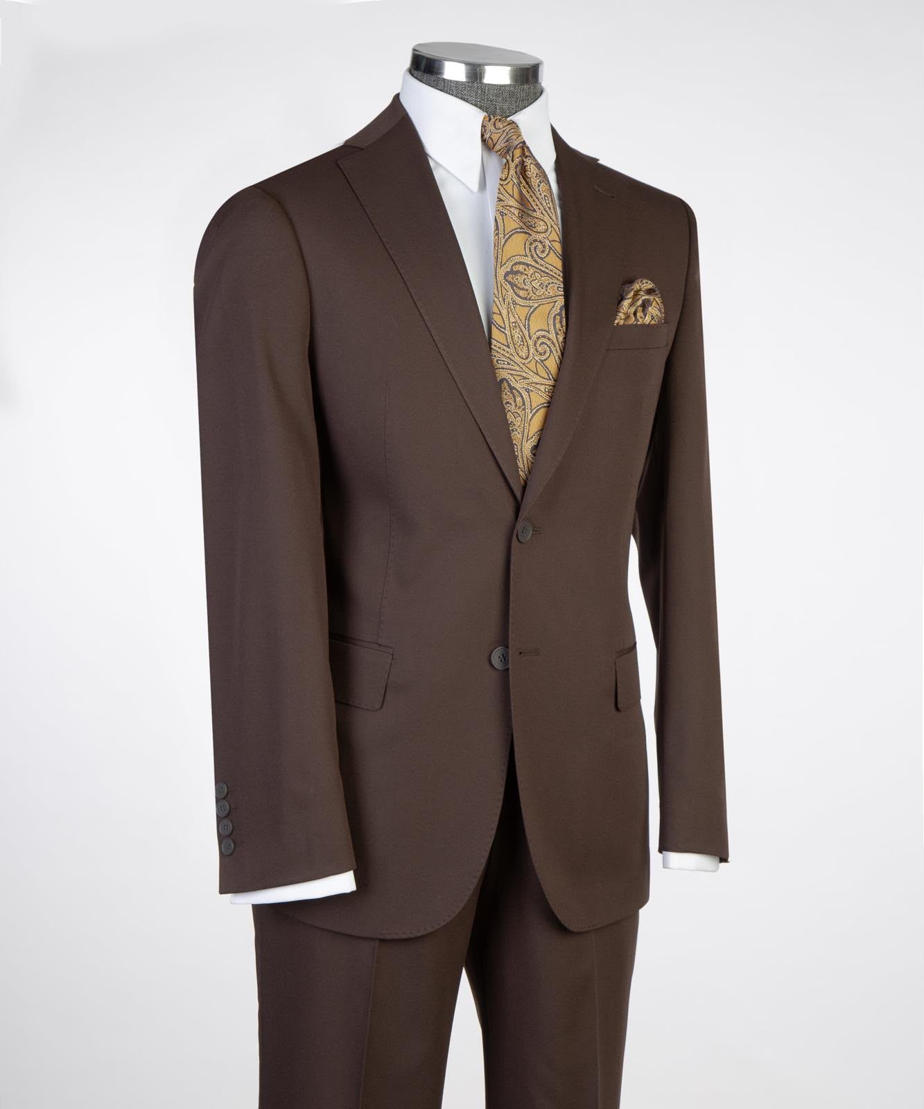 Men’s Classic Tailored 2-Piece Suit Set – Blazer, Trousers, Tie & Pocket Square