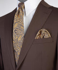 Men’s Classic Tailored 2-Piece Suit Set – Blazer, Trousers, Tie & Pocket Square