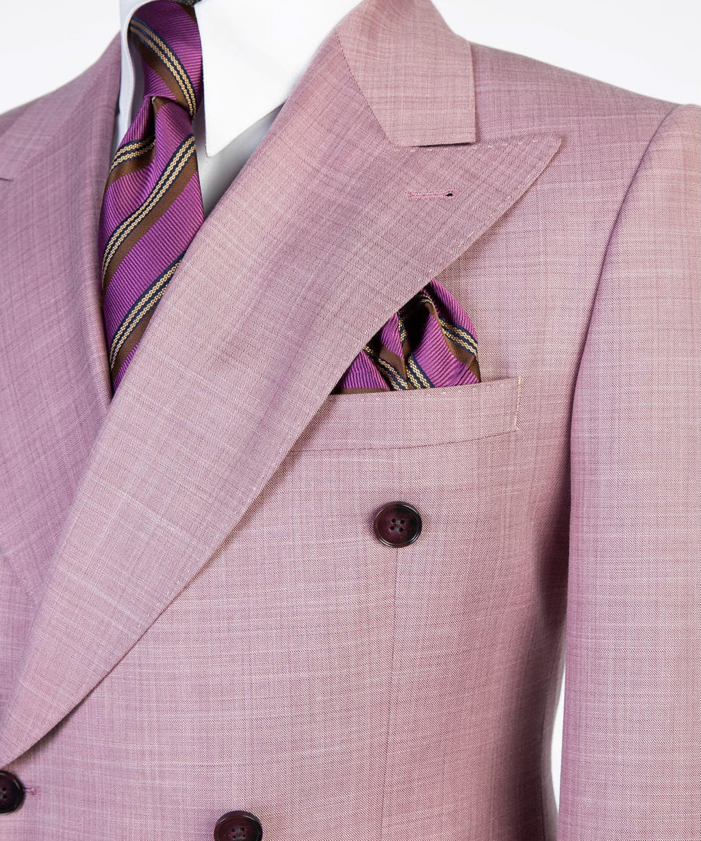 Men’s Luxury Double-Breasted Flared Suit Set – Blazer, Trousers, Tie & Pocket Square