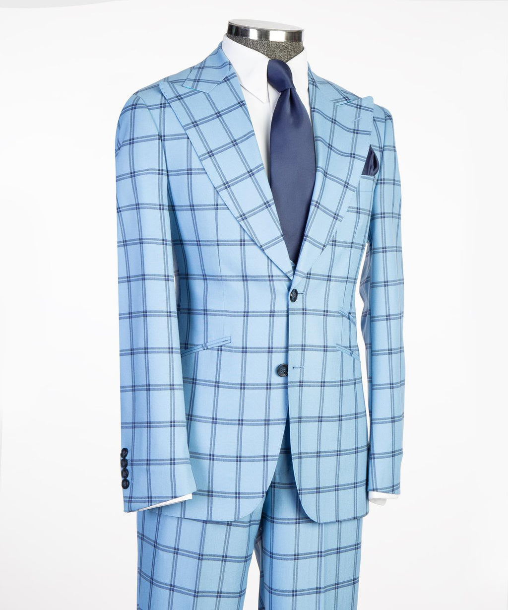 Vivati Milano Check 3-Piece Suit | Men's Formal Suits