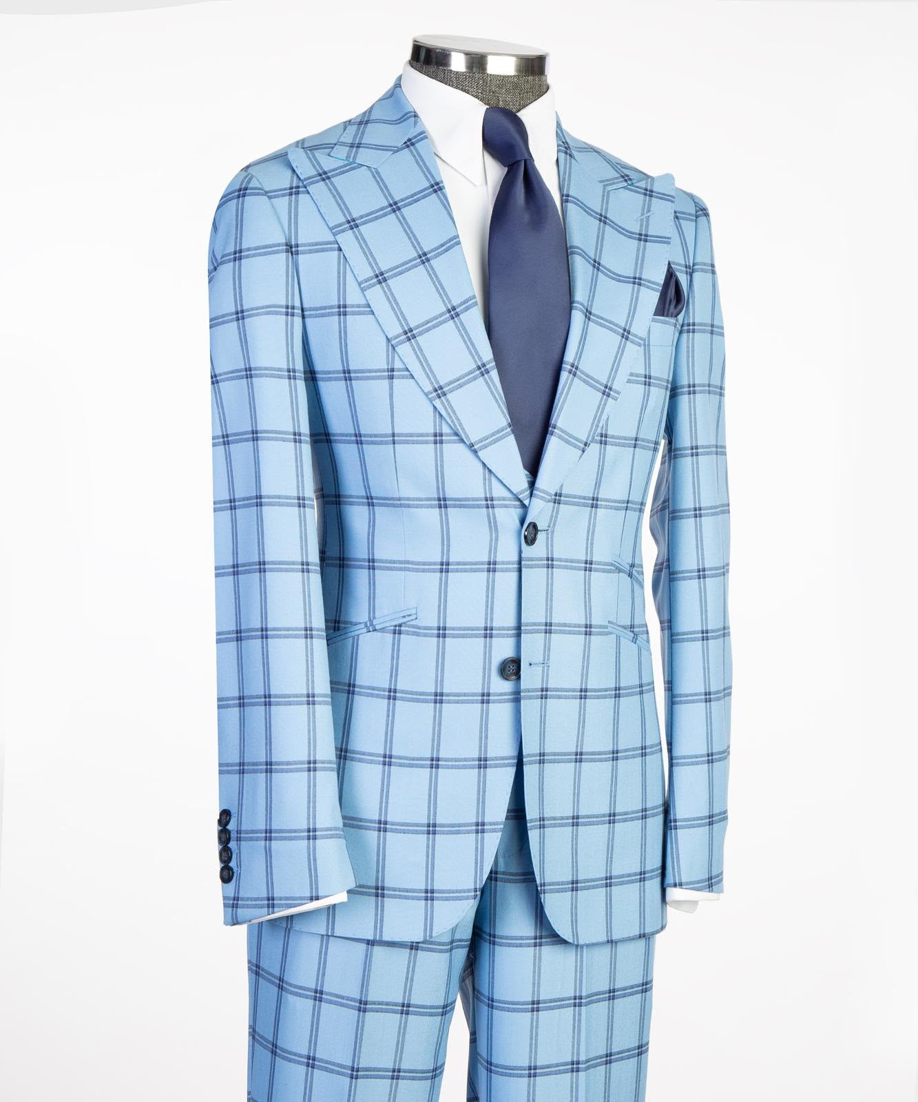 Vivati Milano Check 3-Piece Suit | Men's Formal Suits
