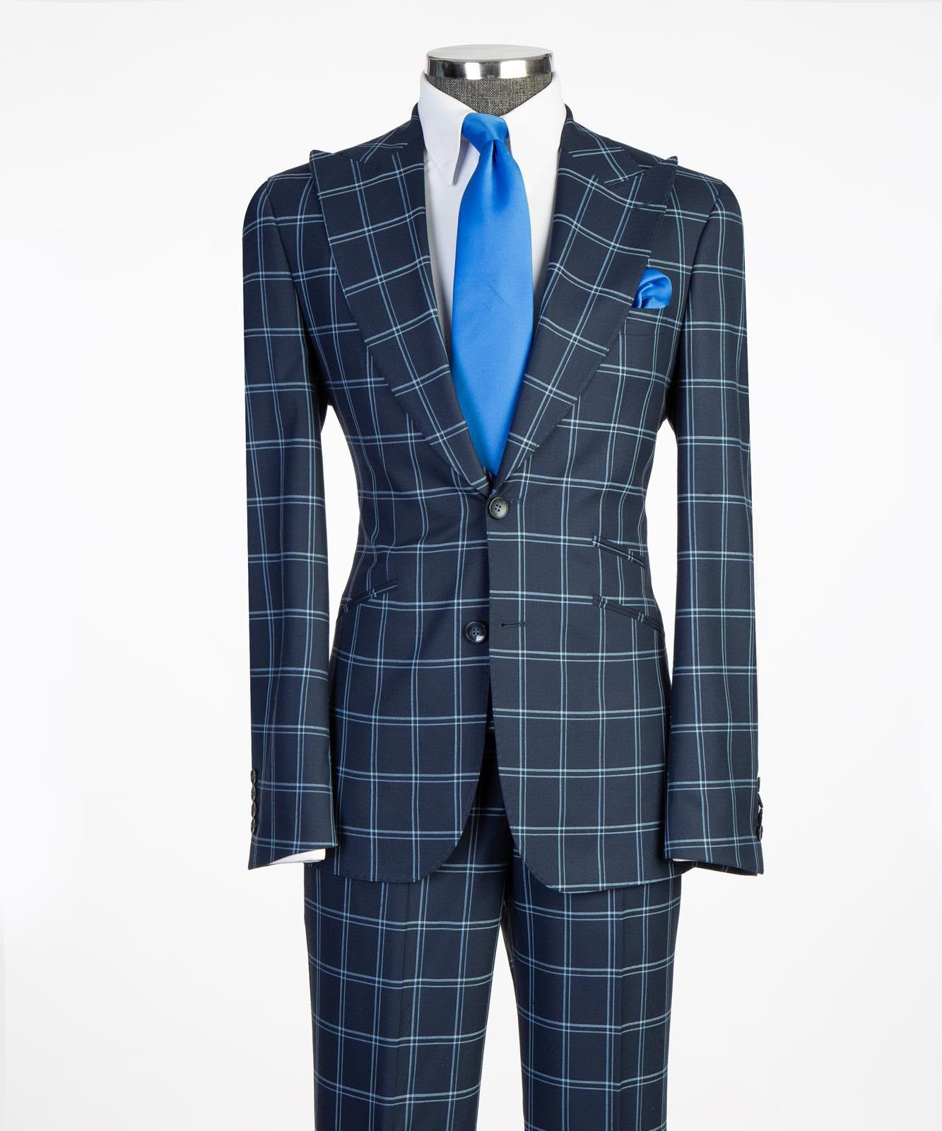 Vivati Milano Check 3-Piece Suit | Men's Formal Suits
