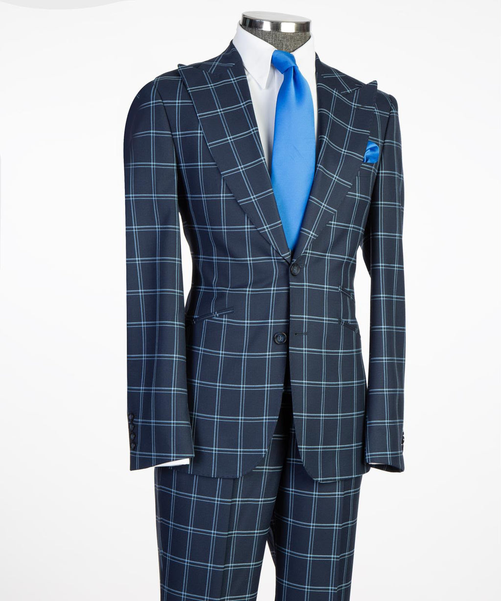 Vivati Milano Check 3-Piece Suit | Men's Formal Suits