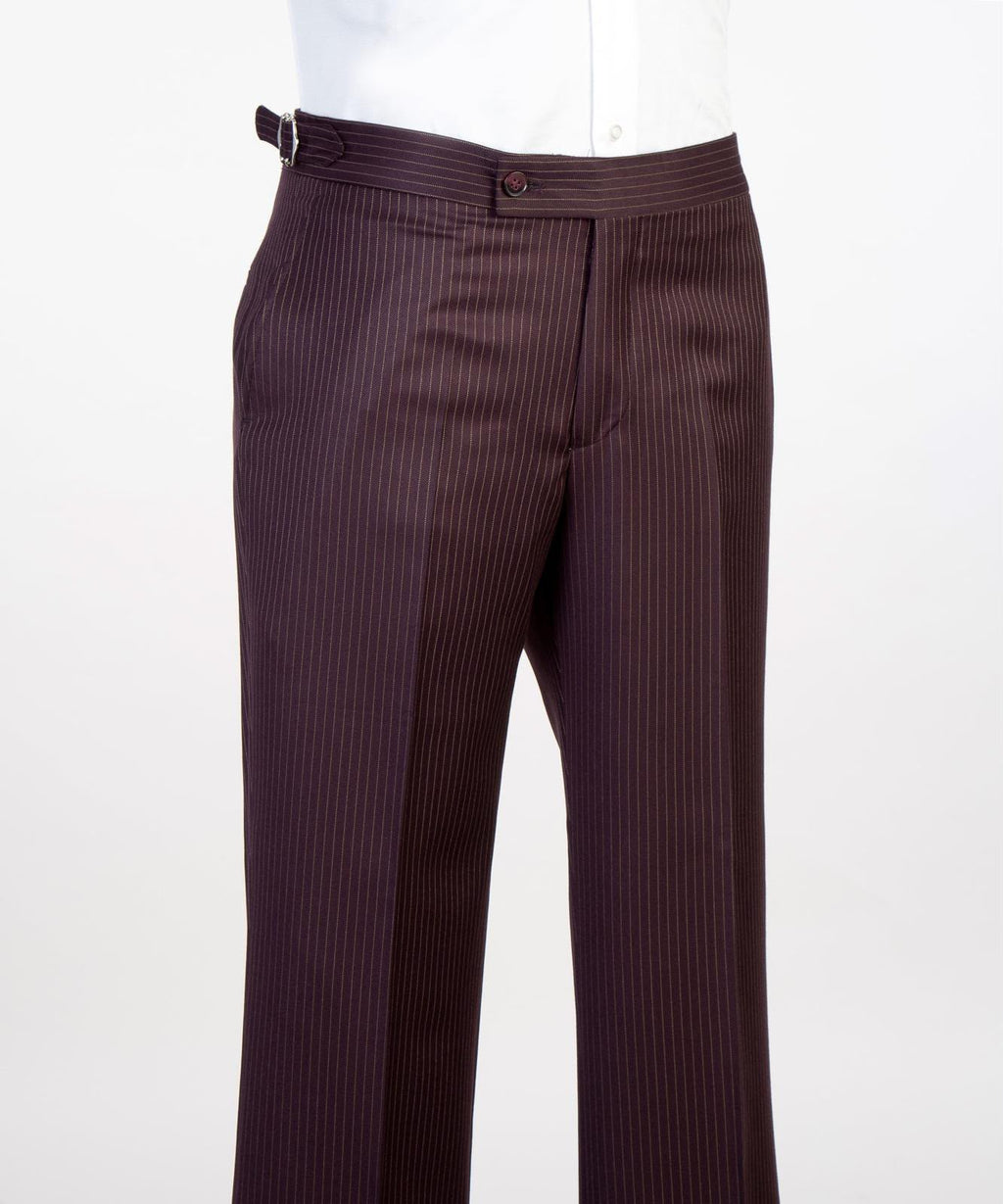 Men’s Luxury Double-Breasted Pinstripe Suit – Peak Lapel Formal Suit