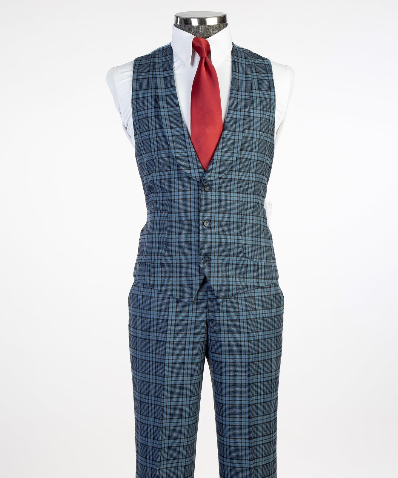 Vivati Classic Plaid 3-Piece Suit