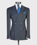 Azure Sovereign Pinstripe Suit