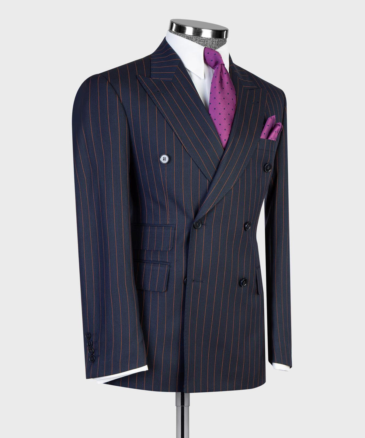 Midnight Amethyst Pinstripe Suit