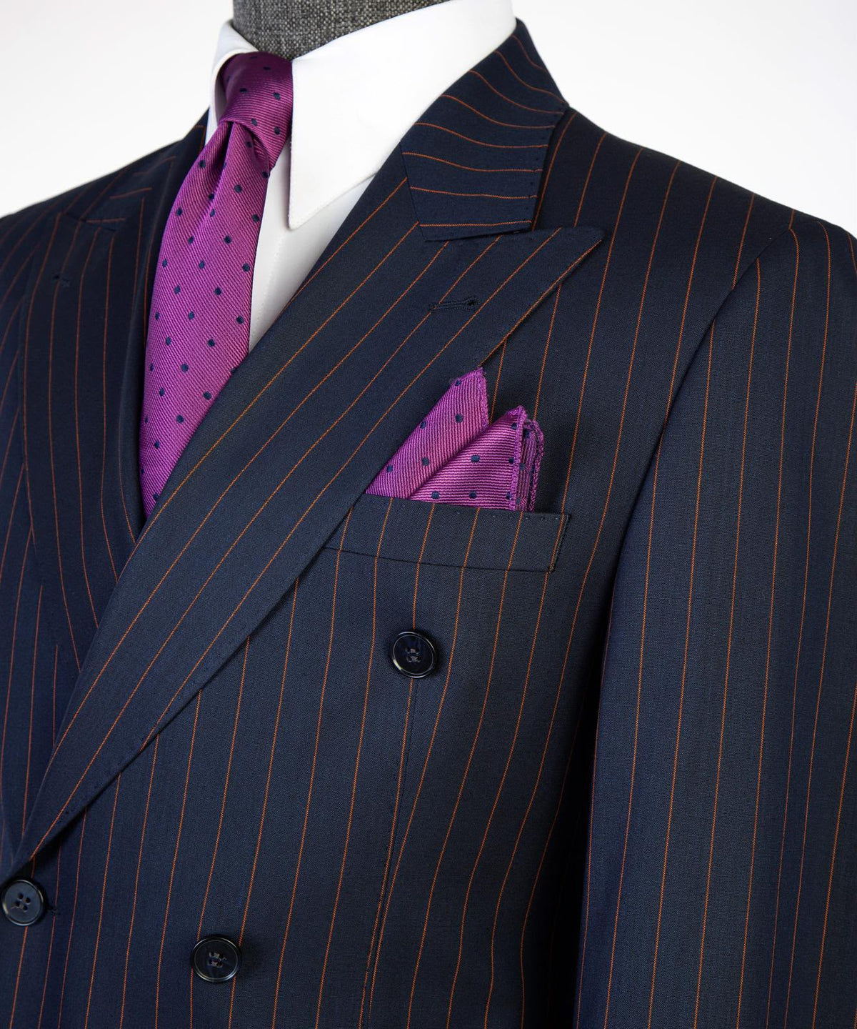 Midnight Amethyst Pinstripe Suit