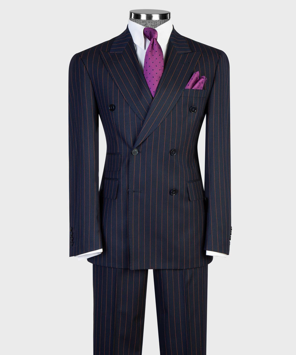 Midnight Amethyst Pinstripe Suit
