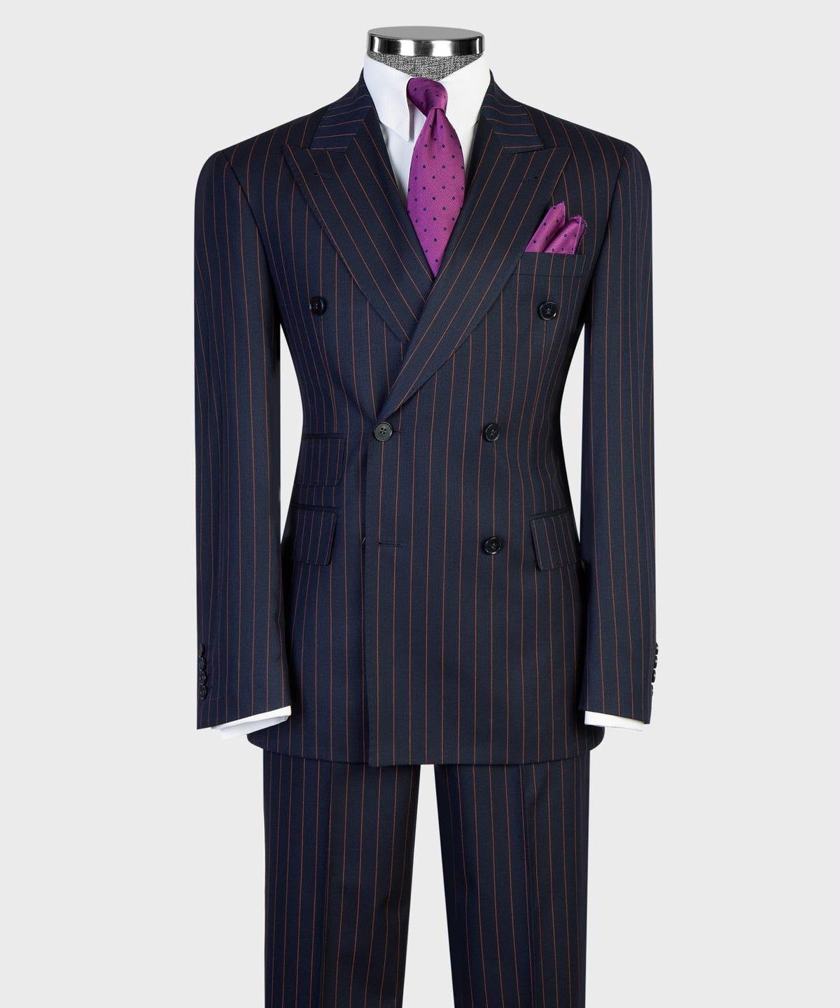 Midnight Amethyst Pinstripe Suit