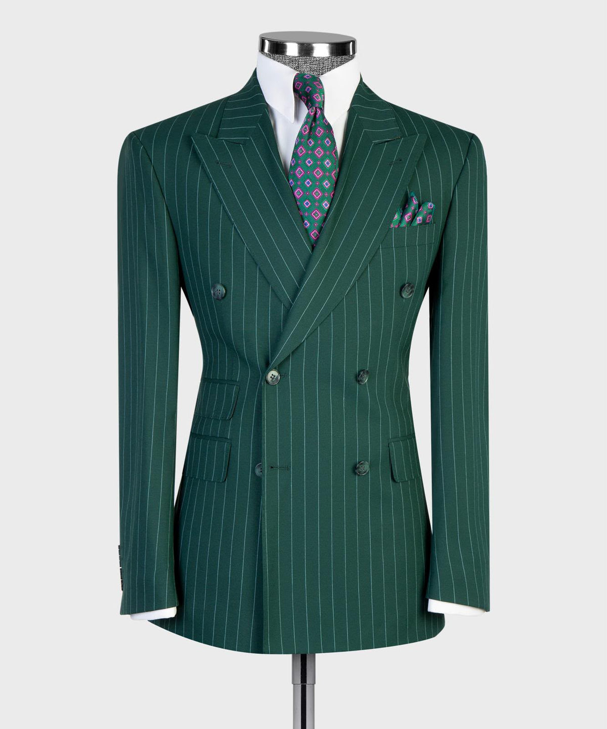 Emerald Dynasty Pinstripe Suit