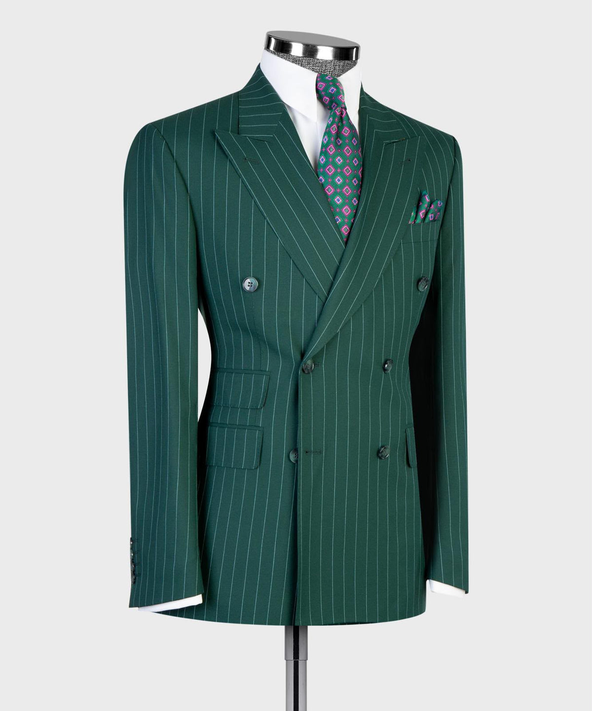 Emerald Dynasty Pinstripe Suit