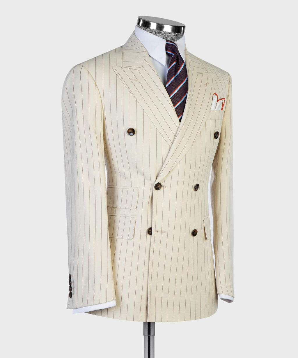 Ivory Sovereign Pinstripe Suit