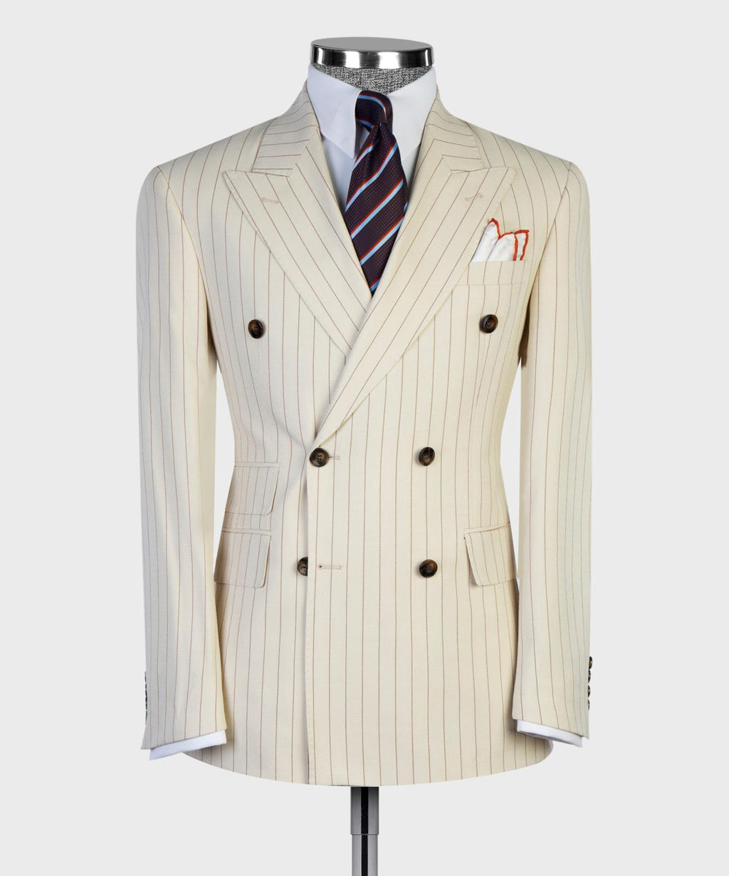 Ivory Sovereign Pinstripe Suit