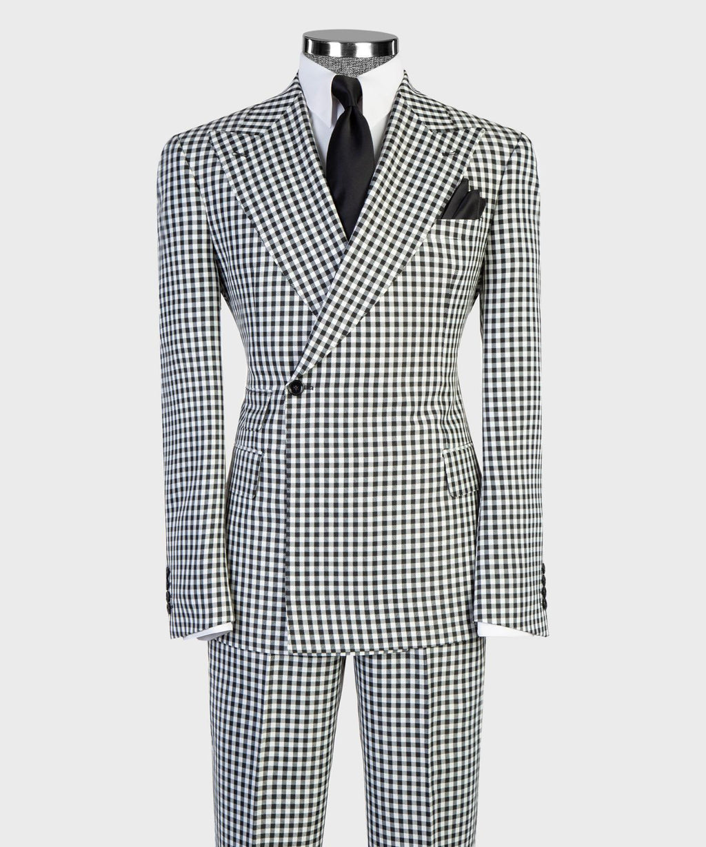 Monaco Noir Gingham Suit