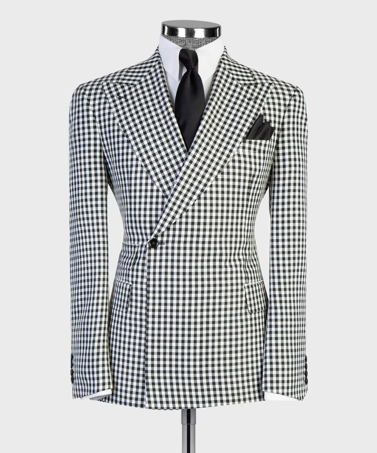 Monaco Noir Gingham Suit