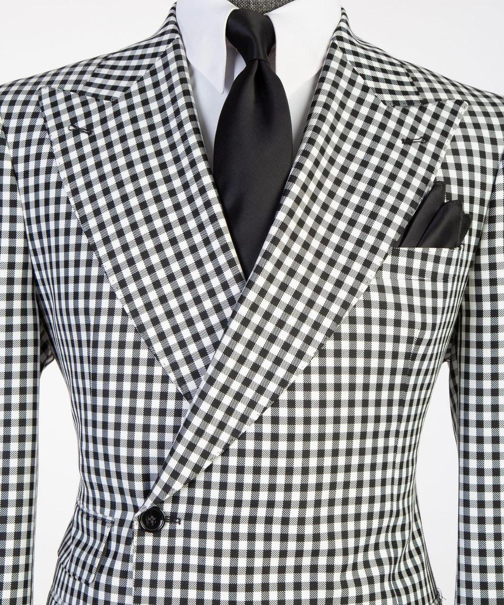 Monaco Noir Gingham Suit